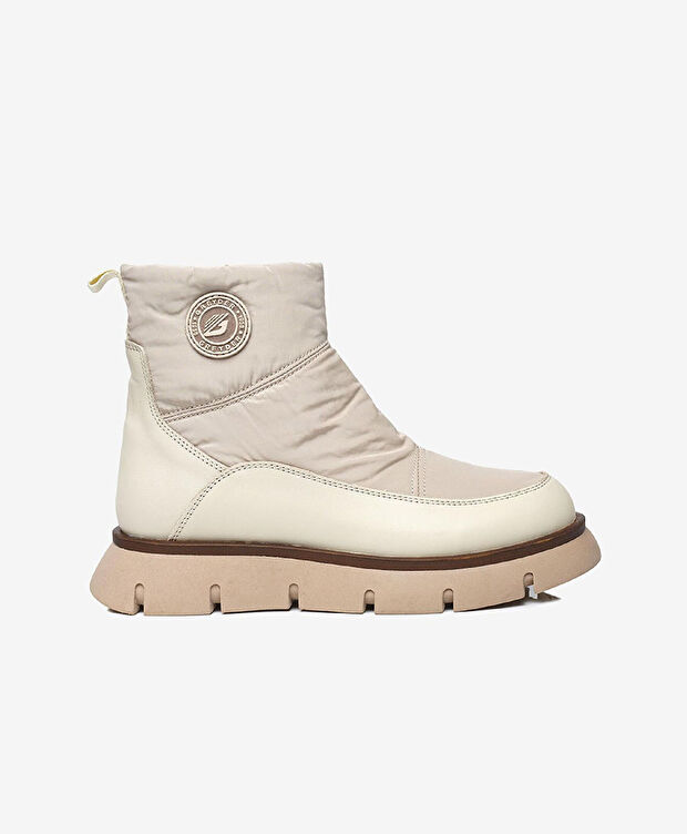 Kadın Ekru Hakiki Deri Casual Bot - 1