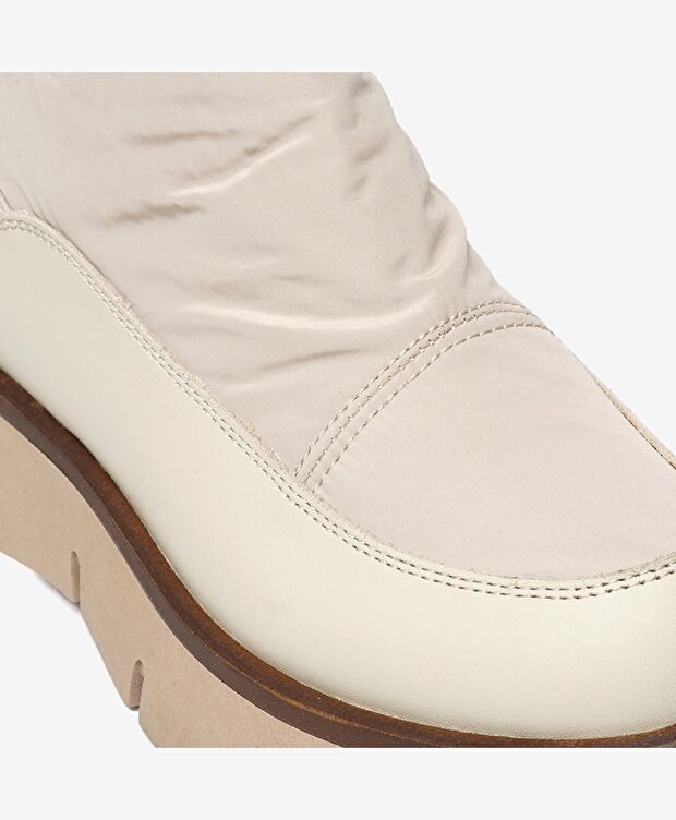 Kadın Ekru Hakiki Deri Casual Bot - 5