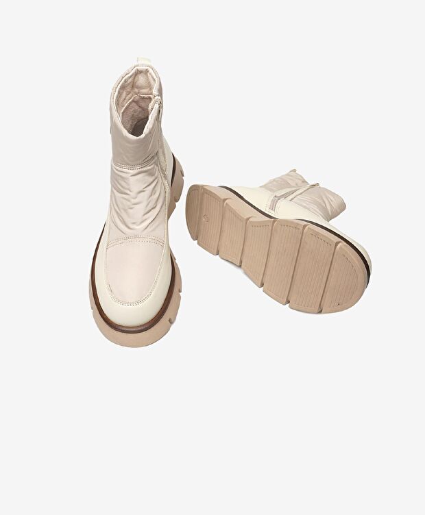 Kadın Ekru Hakiki Deri Casual Bot - 6