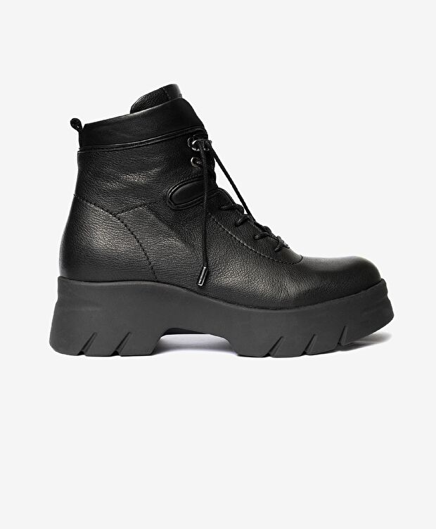 Kadın Siyah Hakiki Deri Casual Bot - 1