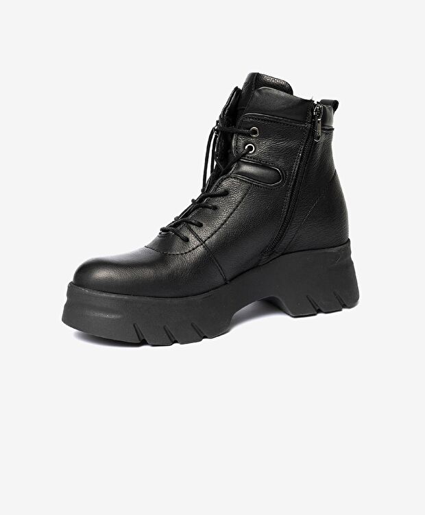 Kadın Siyah Hakiki Deri Casual Bot - 3