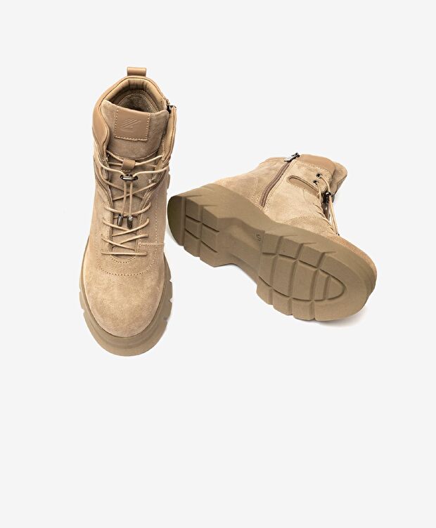 Kadın Vizon Hakiki Deri Süet Comfort Bot - 5