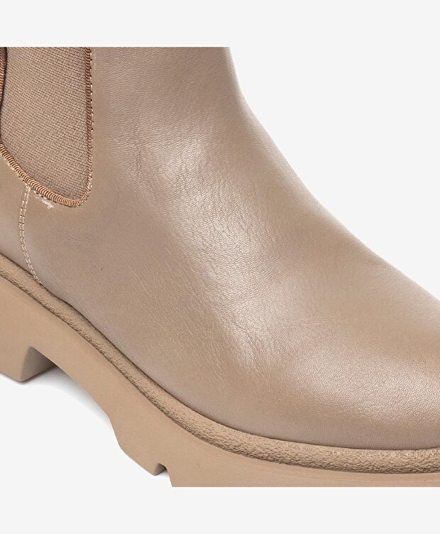 Kadın Vizon Hakiki Deri Termo Light Taban Chelsea Bot - 4