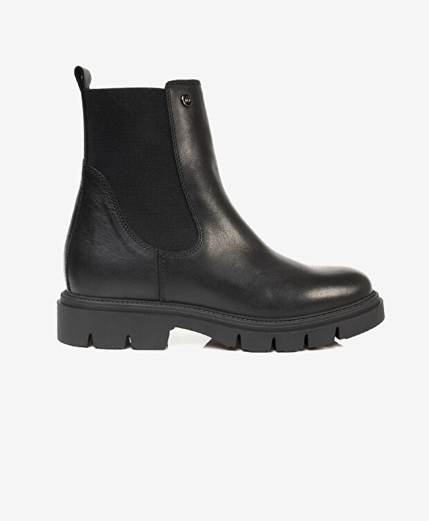 Kadın Siyah Hakiki Deri Chelsea Bot - 1