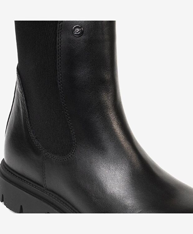 Kadın Siyah Hakiki Deri Chelsea Bot - 4