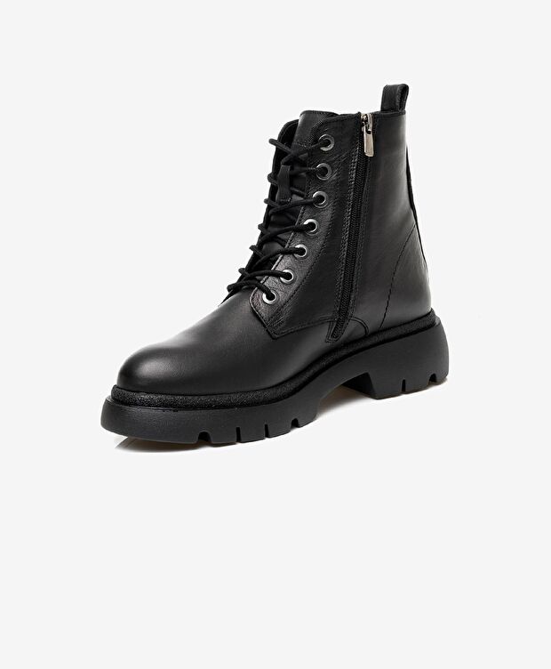 Kadın Siyah Hakiki Deri Casual Bot - 2