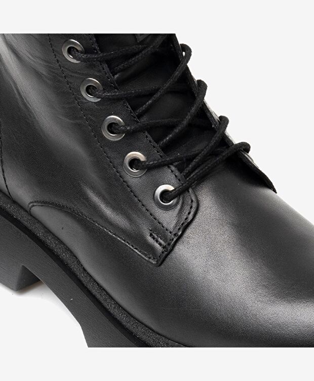 Kadın Siyah Hakiki Deri Casual Bot - 4