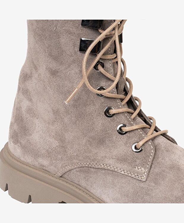 Kadın Vizon Hakiki Deri Military Bot - 5