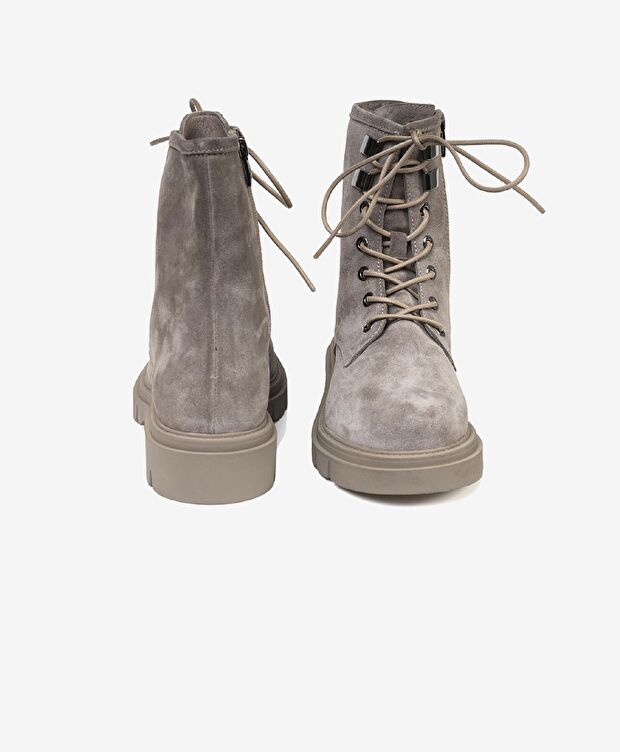 Kadın Vizon Hakiki Deri Military Bot - 7