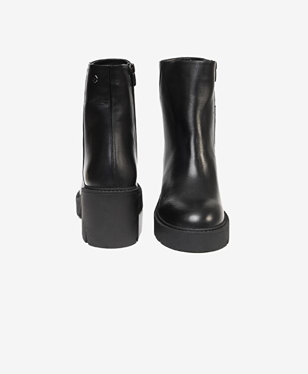 Kadın Siyah Hakiki Deri Topuklu Bot - 6