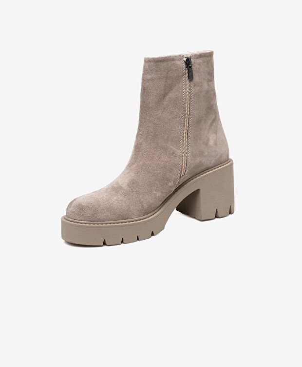 Kadın Vizon Hakiki Deri Termo Light Taban Topuklu Bot - 2