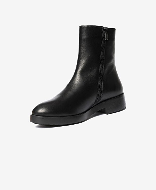 Kadın Siyah Hakiki Deri Termo Taban Bot - 2