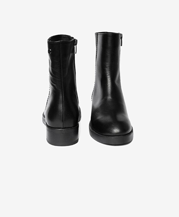 Kadın Siyah Hakiki Deri Termo Taban Bot - 6