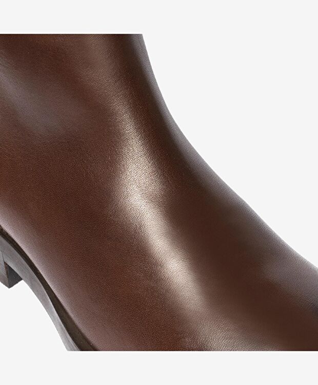 Kadın Açık Kahverengi Hakiki Deri Bot - 4