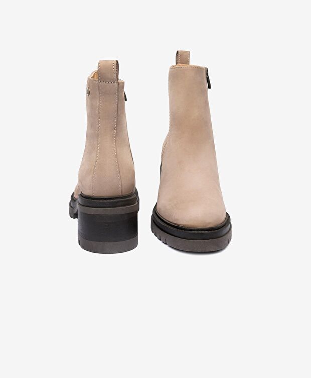 Kadın Vizon Hakiki Deri Topuklu Bot - 6