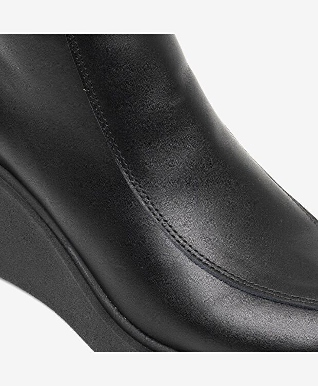 Kadın Siyah Hakiki Deri Termo Light Taban Casual Bot - 4