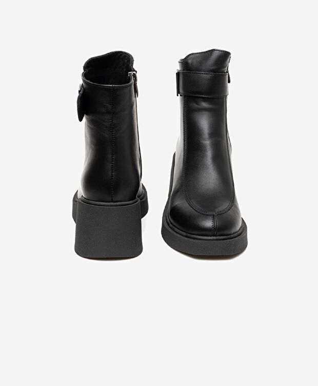 Kadın Siyah Hakiki Deri Termo Light Taban Casual Bot - 6