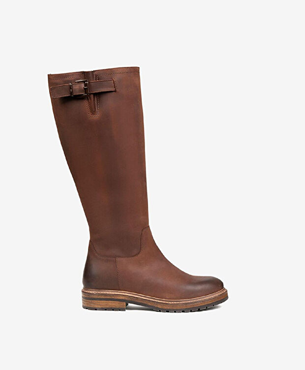 Kadın Kızıl Kahverengi Hakiki Deri Çizme - 1