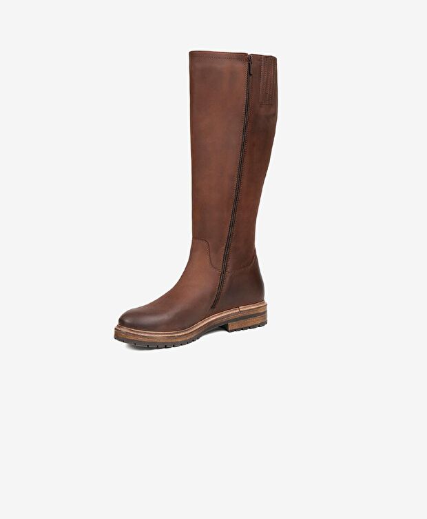 Kadın Kızıl Kahverengi Hakiki Deri Çizme - 3