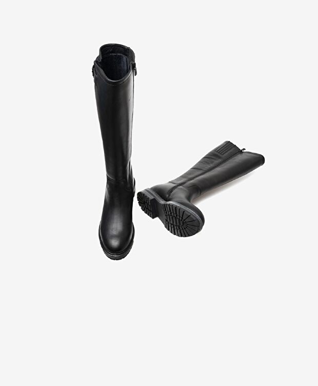 Kadın Siyah Hakiki Deri Çizme - 5