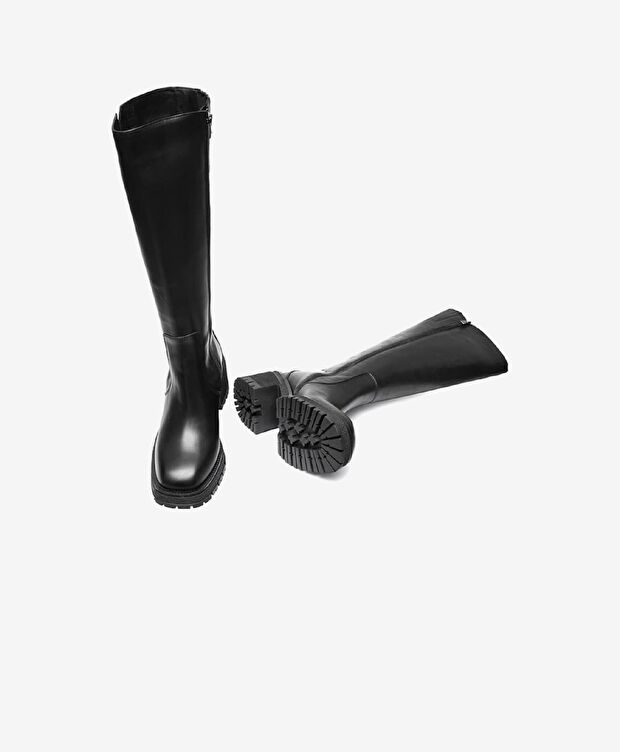 Kadın Siyah Hakiki Deri Çizme - 5