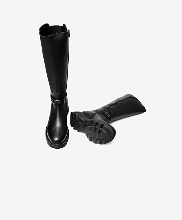 Kadın Siyah Hakiki Deri Çizme - 5