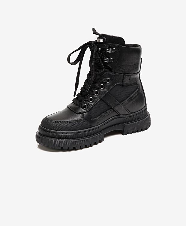 Erkek Çocuk Siyah Hakiki Deri Bot - 2