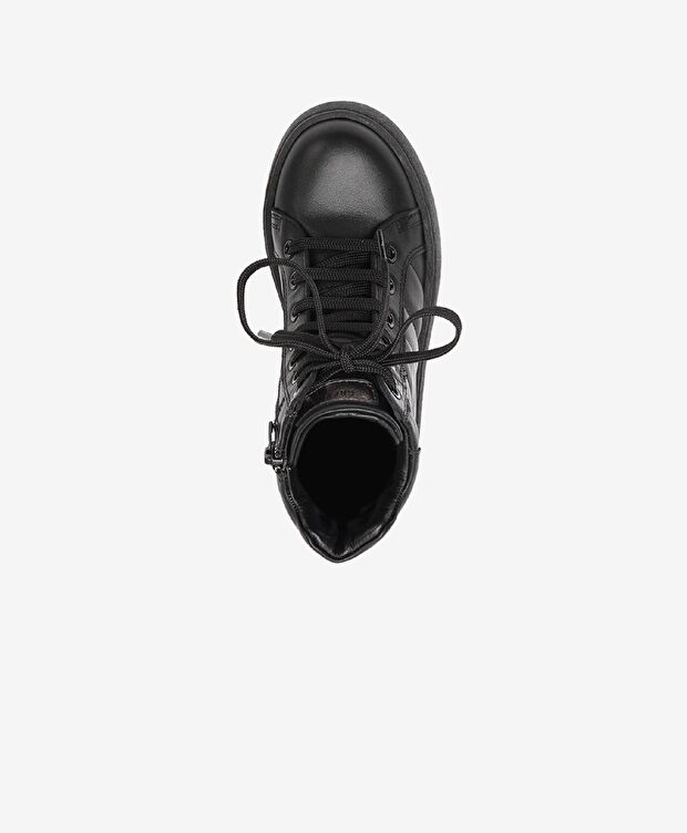 Kız Çocuk Siyah Hakiki Deri Bot - 3