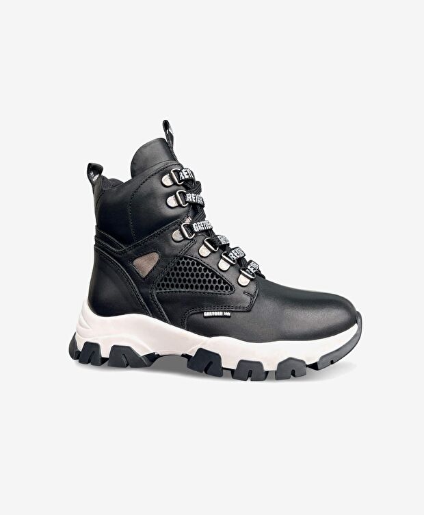 Kız Çocuk Siyah Beyaz Hakiki Deri Bot - 1