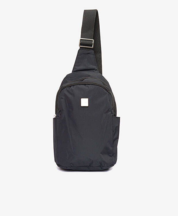 Erkek Siyah 2 Bölmeli Çapraz Çanta - 1