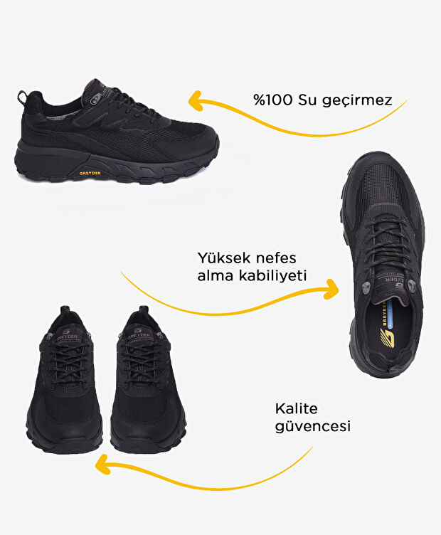 Siyah Su Geçirmez Ayakkabı - 2