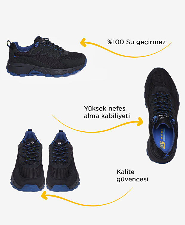 Erkek Siyah Saks Su Geçirmez Ayakkabı - 2