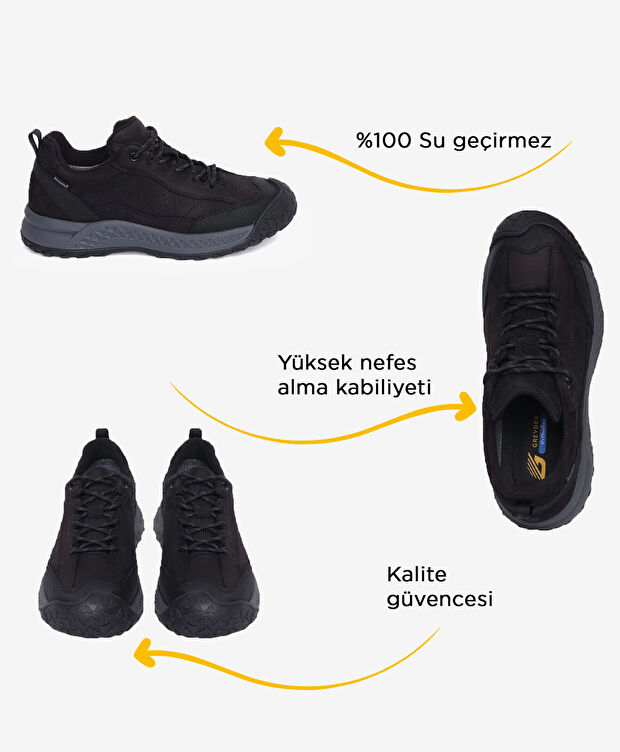 Erkek Siyah Su Geçirmez Ayakkabı - 2