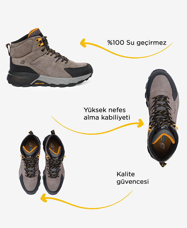 Erkek Koyu Gri Su Geçirmez Outdoor Bot - 2