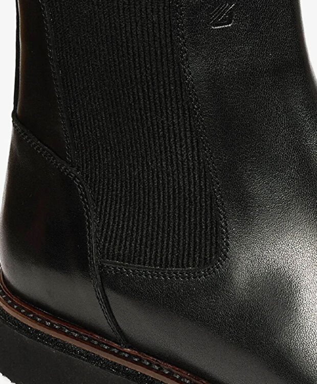 Erkek Siyah Hakiki Deri Chelsea Bot - 4