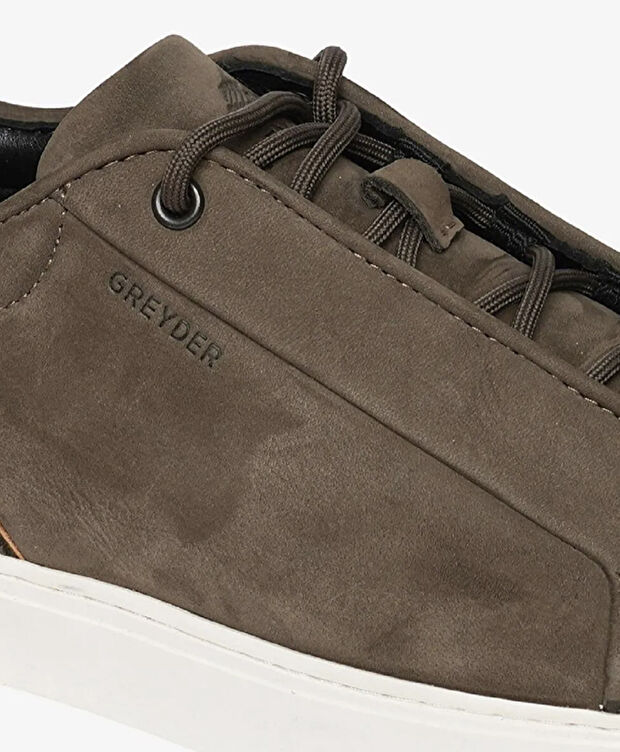 Erkek Duman Hakiki Deri Sneaker Ayakkabı - 4