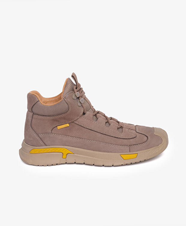 Erkek Koyu Vizon Hakiki Deri Sneaker Bot - 1