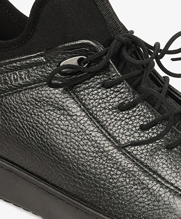 Erkek Siyah Hakiki Deri Casual Ayakkabı - 4