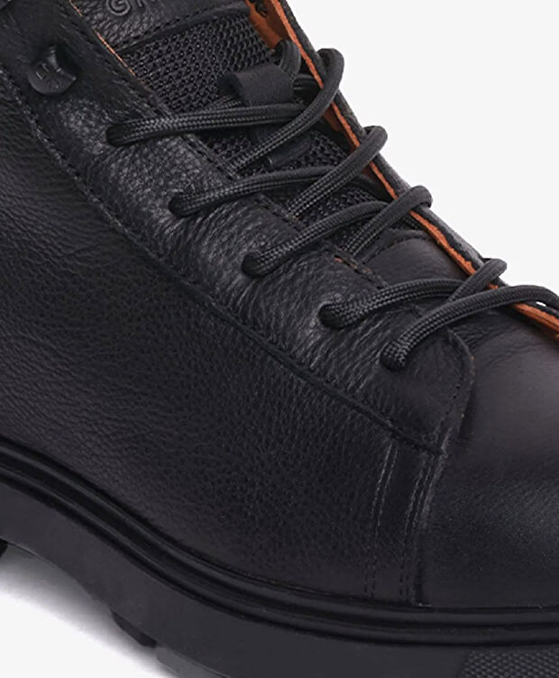 Erkek Siyah Hakiki Deri Günlük Bot - 4