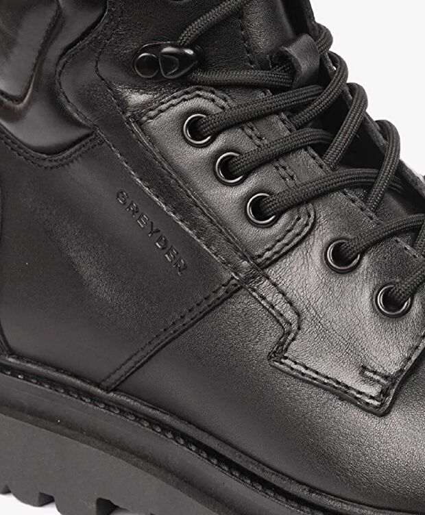 Erkek Siyah Hakiki Deri Günlük Bot - 4