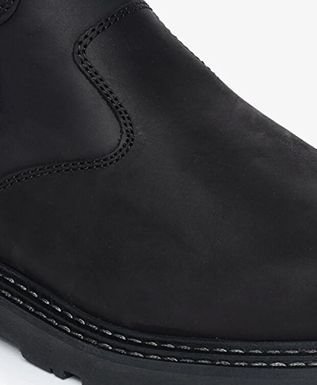 Erkek Siyah Hakiki Deri Chelsea Bot - 5