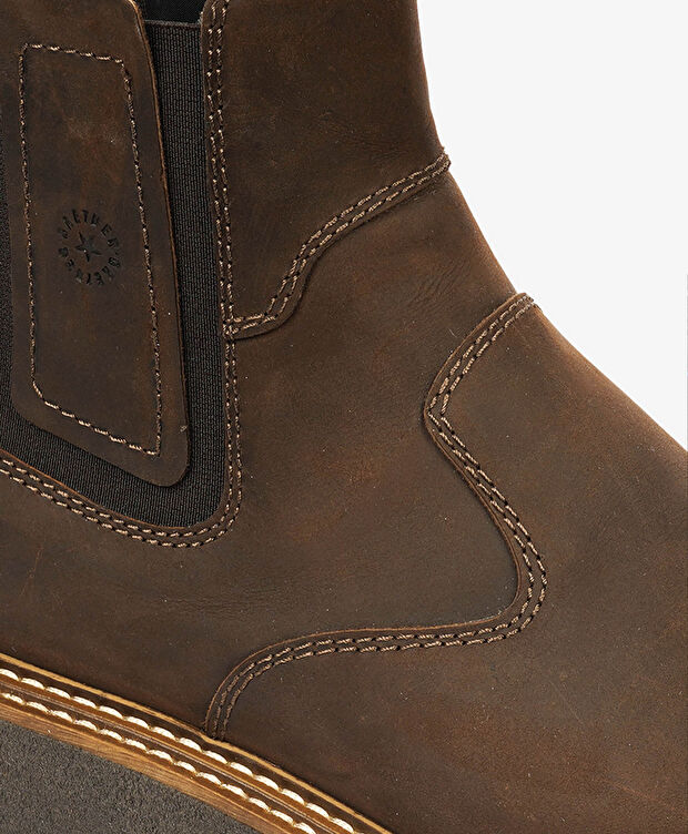 Erkek Kahverengi Hakiki Deri Chelsea Bot - 4