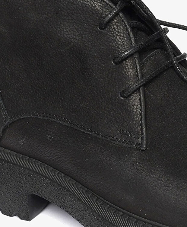 Erkek Siyah Nubuk Hakiki Deri Casual Bot - 4