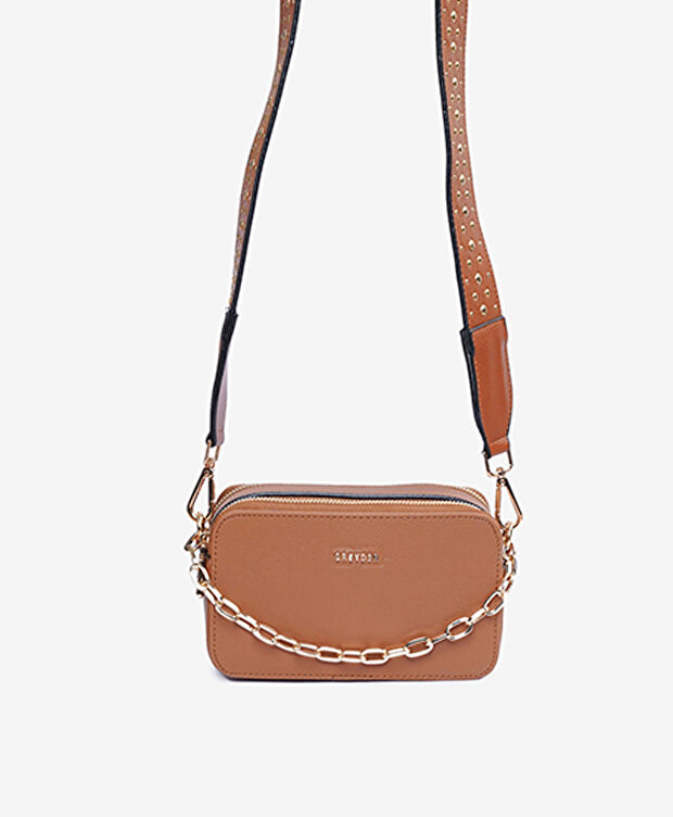 Kadın Taba İki Bölmeli Omuz Çantası - 1