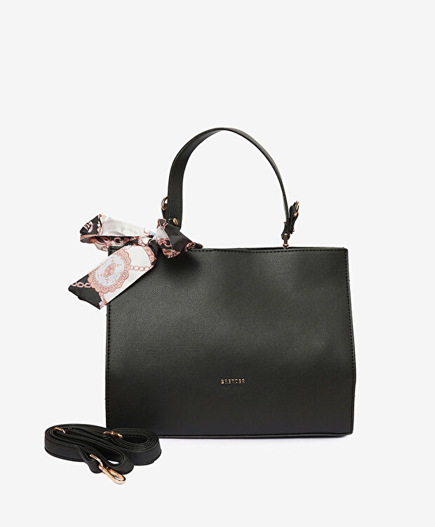 Kadın Siyah Mıknatıslı Kol Çantası - 1