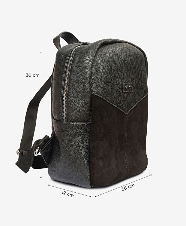 Kadın Siyah Tek Bölmeli Sırt Çantası - 6