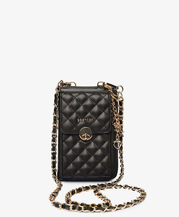 Kadın Siyah Tokalı Çapraz Çanta - 1