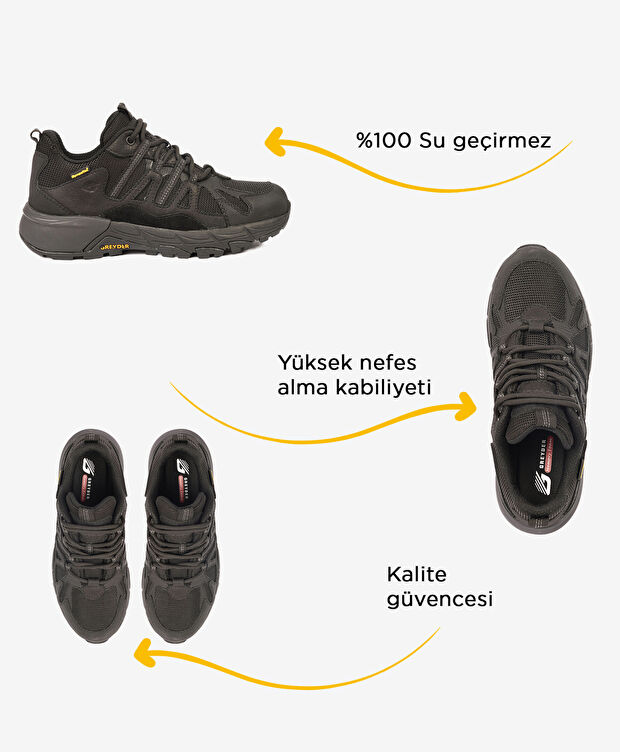 Siyah Su Geçirmez Ayakkabı - 2