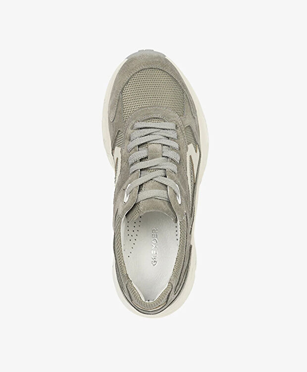Kadın Gri Süet Hakiki Deri Sneaker Ayakkabı - 4