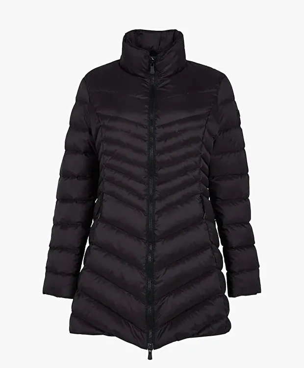 Kadın Siyah Suya Dayanıklı Kaz Tüyü Mont - 1